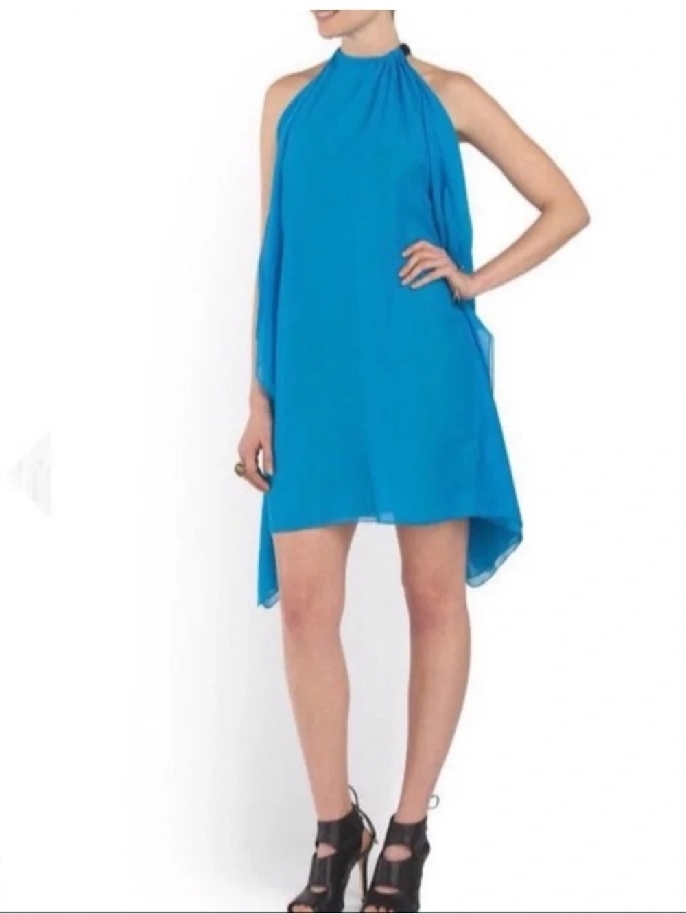 Diesel Turquoise Halter High-Low Dress